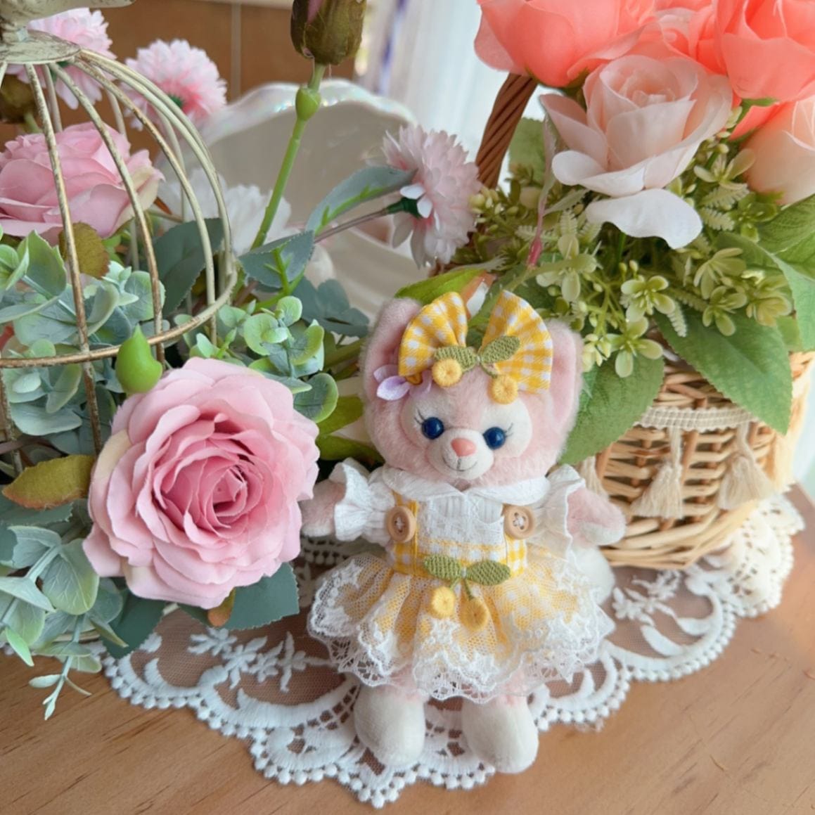 ysk0019【Xmya】ストラップキーホルダー  ダッフィー、ステラルー 洋服２点セット