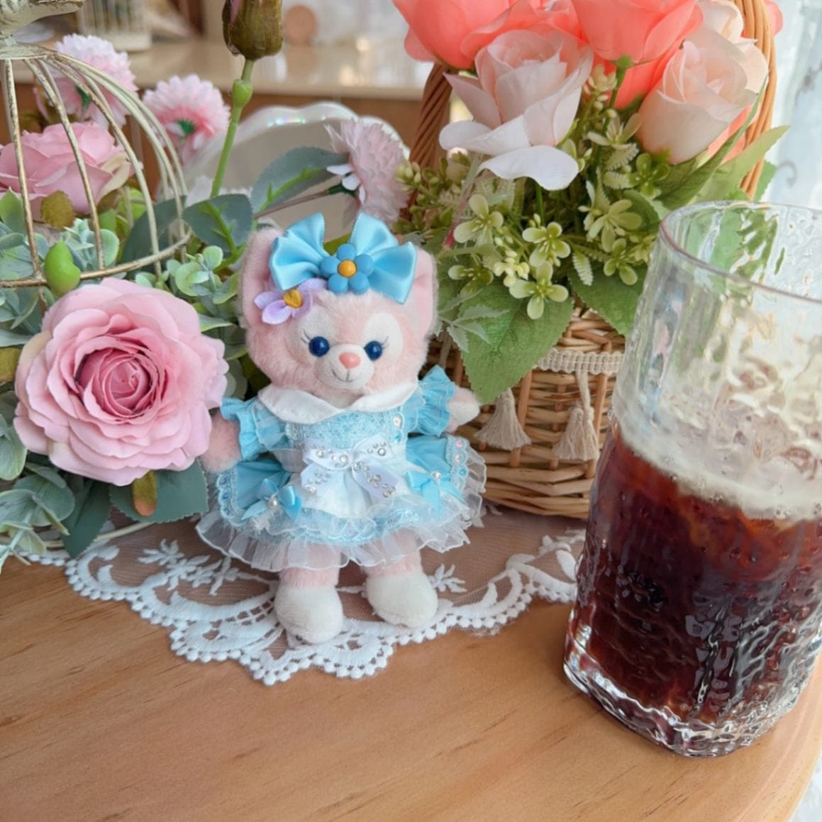 ysk0020【Xmya】ストラップキーホルダー  ダッフィー、ステラルー 洋服２点セット