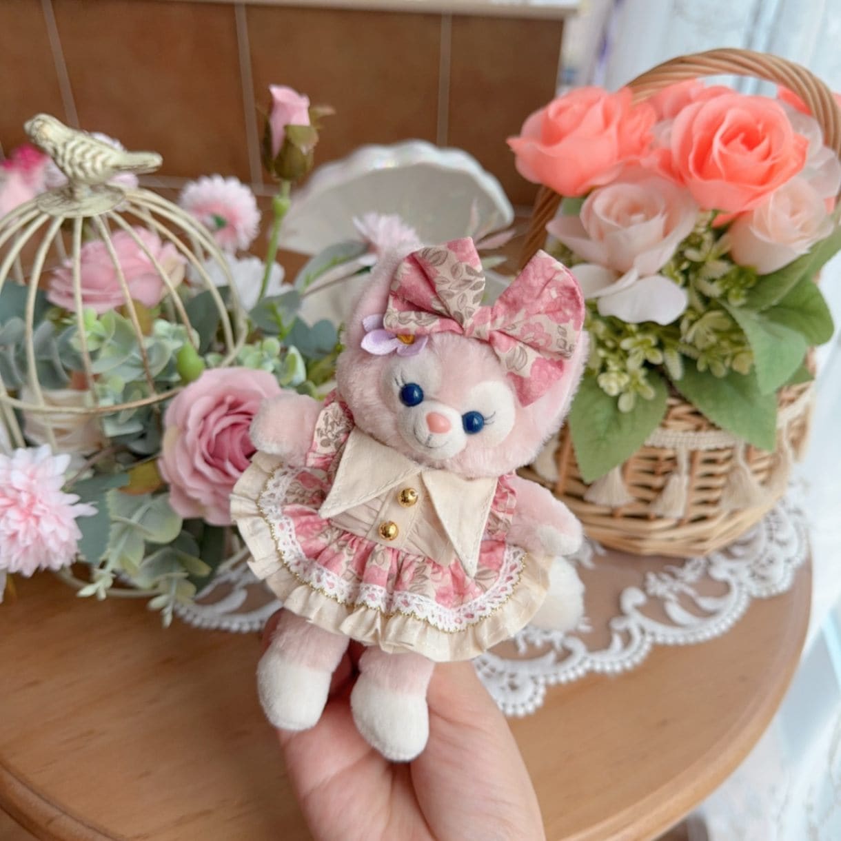 ysk0031【Xmya】ストラップキーホルダー  ダッフィー、ステラルー 洋服２点セット