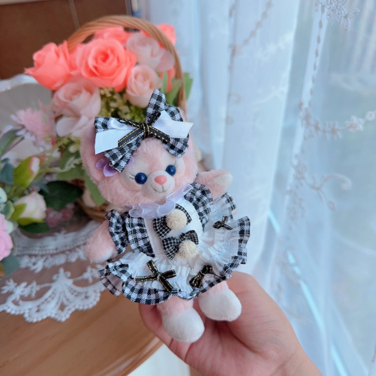 ysk0035【Xmya】ストラップキーホルダー  ダッフィー、ステラルー 洋服２点セット