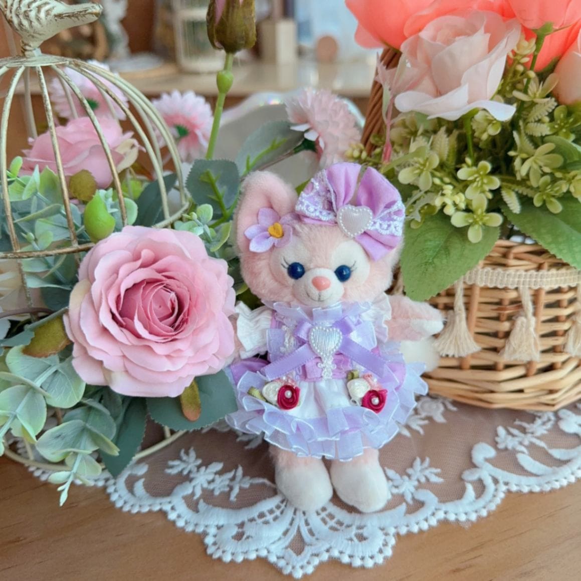 ysk0037【Xmya】ストラップキーホルダー  ダッフィー、ステラルー 洋服２点セット