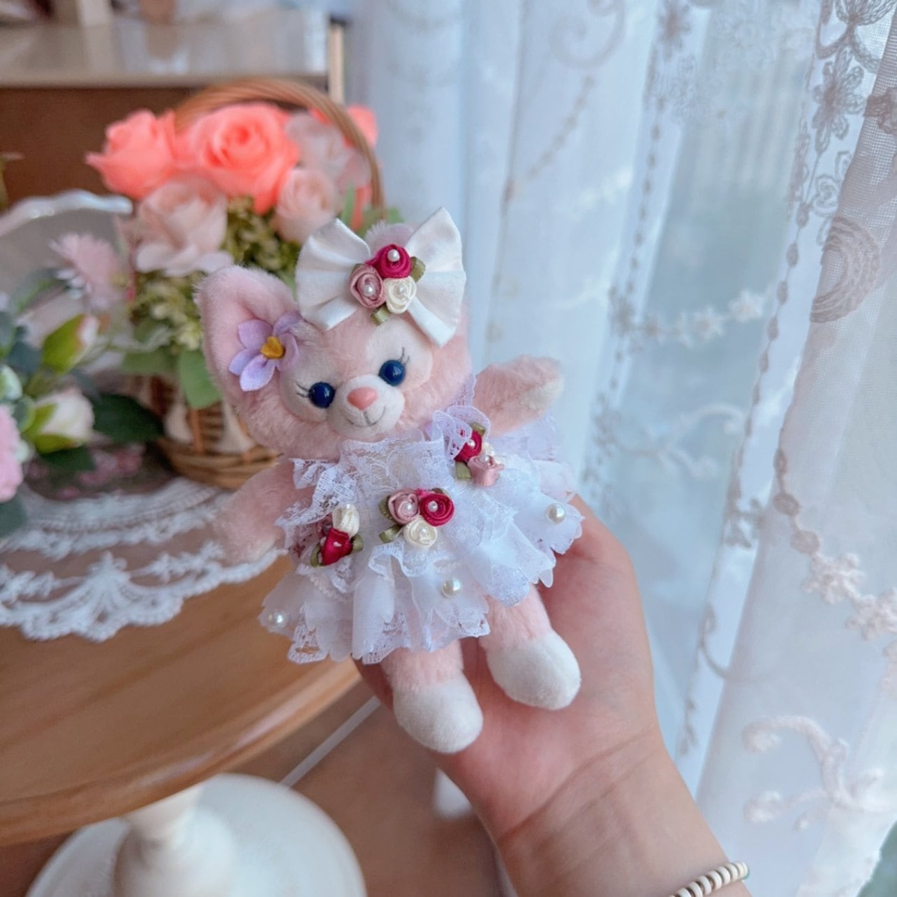 ysk0039【Xmya】ストラップキーホルダー  ダッフィー、ステラルー 洋服２点セット