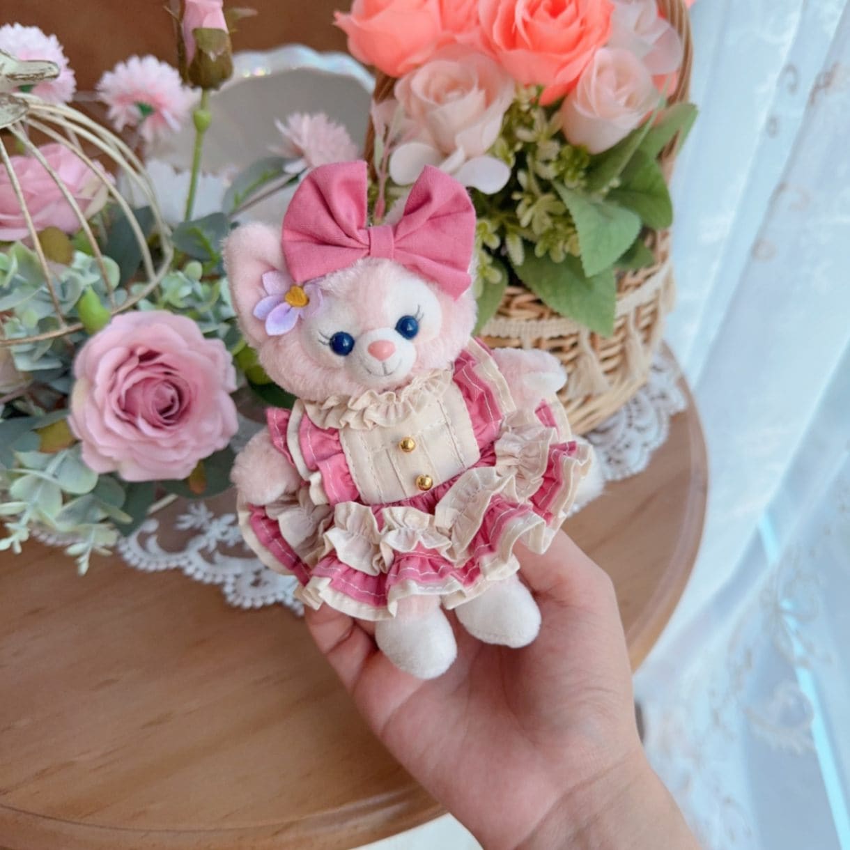 ysk0040【Xmya】ストラップキーホルダー  ダッフィー、ステラルー 洋服２点セット