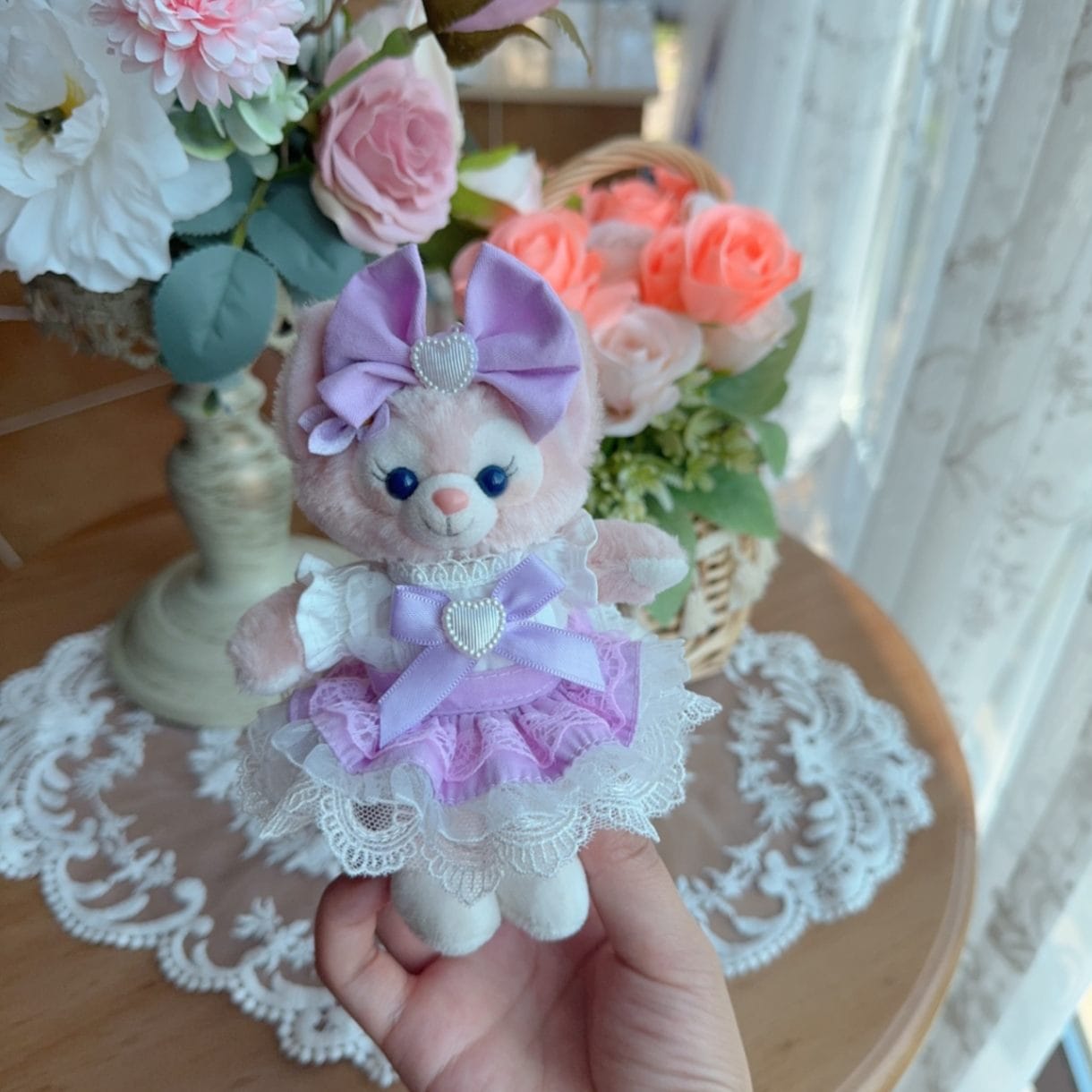 ysk0042【Xmya】ストラップキーホルダー  ダッフィー、ステラルー 洋服２点セット