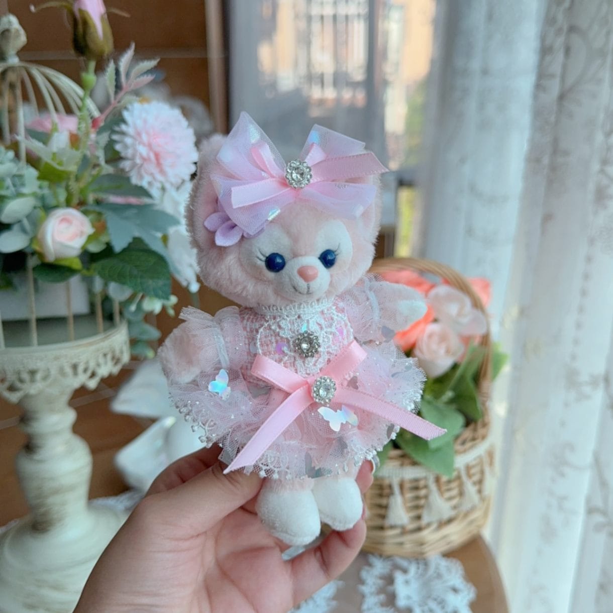 ysk0047【Xmya】ストラップキーホルダー  ダッフィー、ステラルー 洋服２点セット