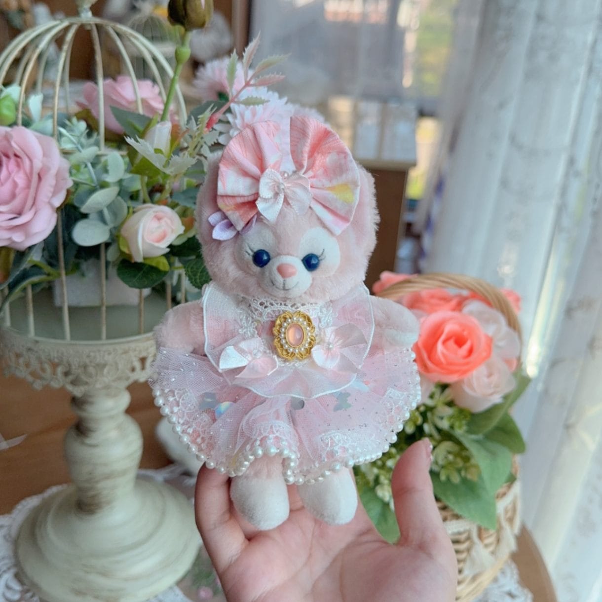 ysk0050【Xmya】ストラップキーホルダー  ダッフィー、ステラルー 洋服２点セット