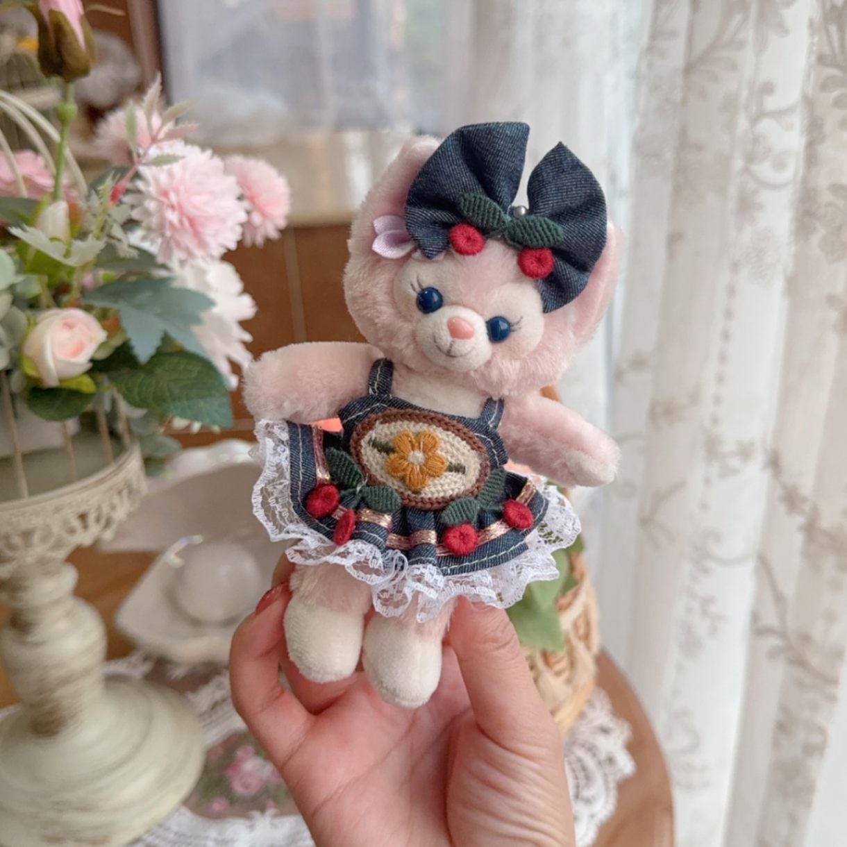 ysk0051【Xmya】ストラップキーホルダー  ダッフィー、ステラルー 洋服２点セット