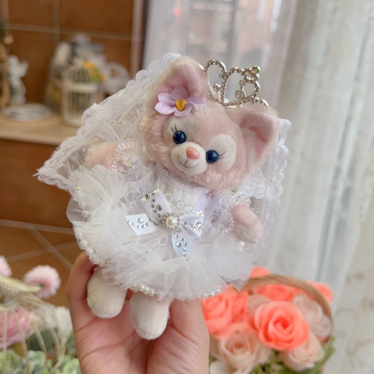 ysk0052【Xmya】ストラップキーホルダー  ダッフィー、ステラルー 洋服２点セット