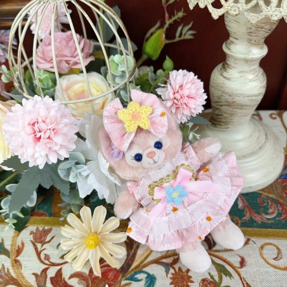 ysk0055【Xmya】ストラップキーホルダー  ダッフィー、ステラルー 洋服２点セット