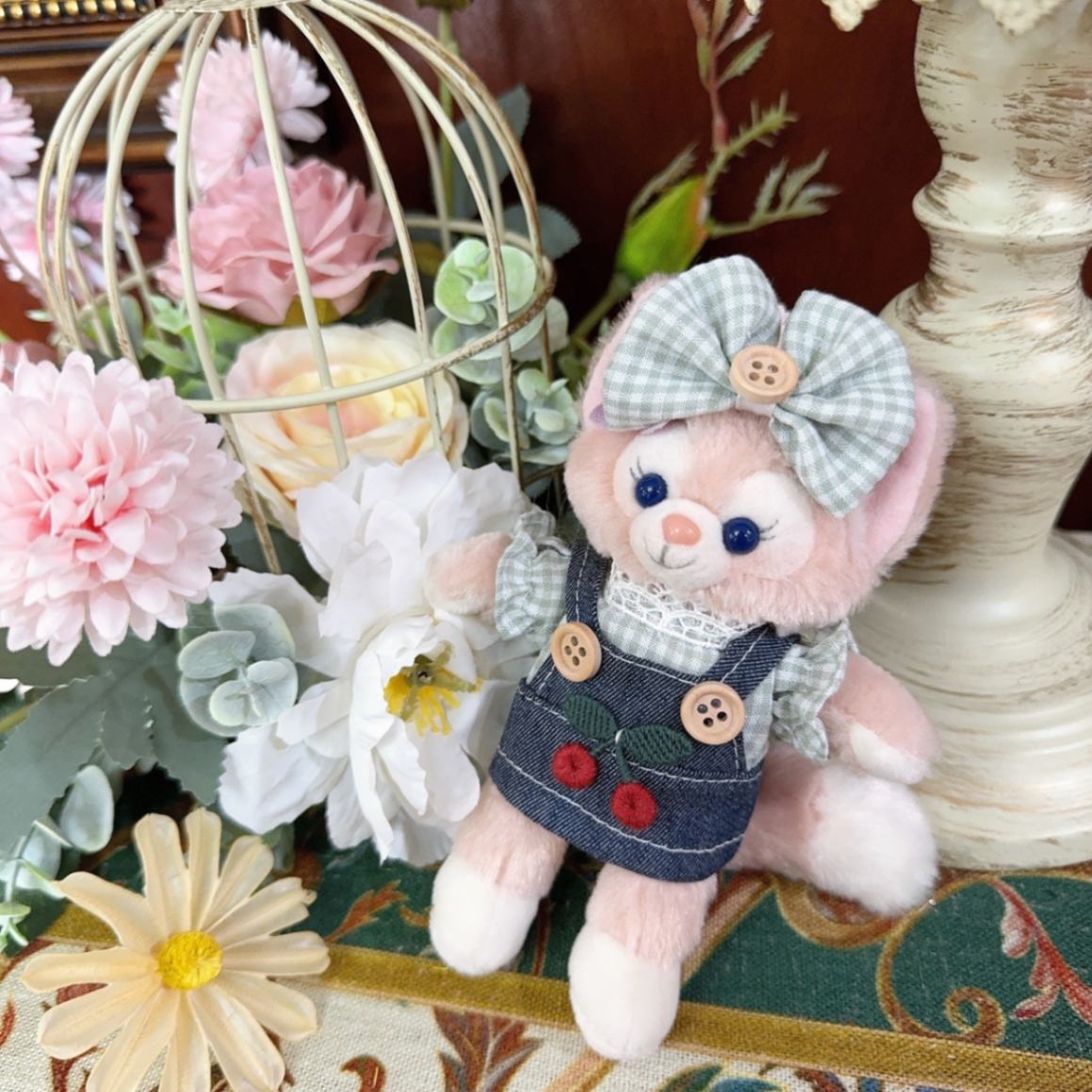 ysk0056【Xmya】ストラップキーホルダー  ダッフィー、ステラルー 洋服２点セット