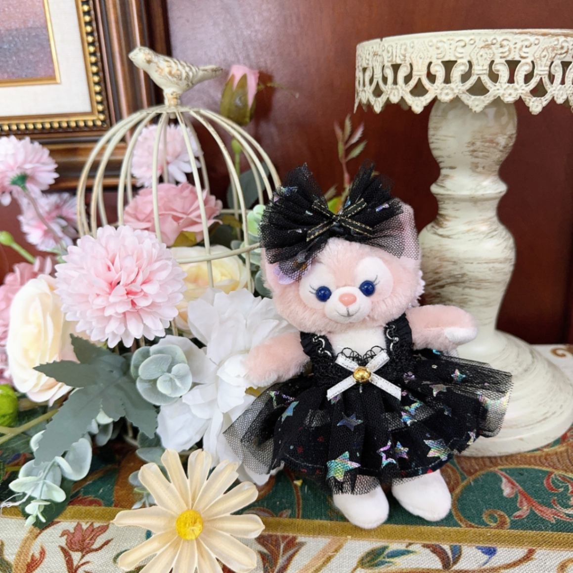 ysk0058【Xmya】ストラップキーホルダー  ダッフィー、ステラルー 洋服２点セット