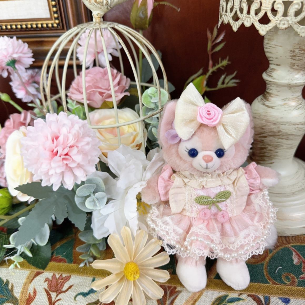 ysk0060【Xmya】ストラップキーホルダー  ダッフィー、ステラルー 洋服２点セット