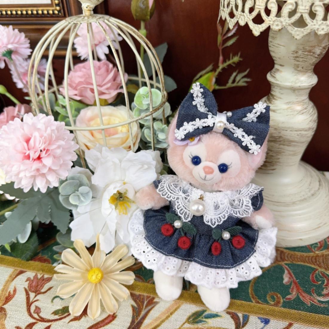 ysk0064【Xmya】ストラップキーホルダー  ダッフィー、ステラルー 洋服２点セット