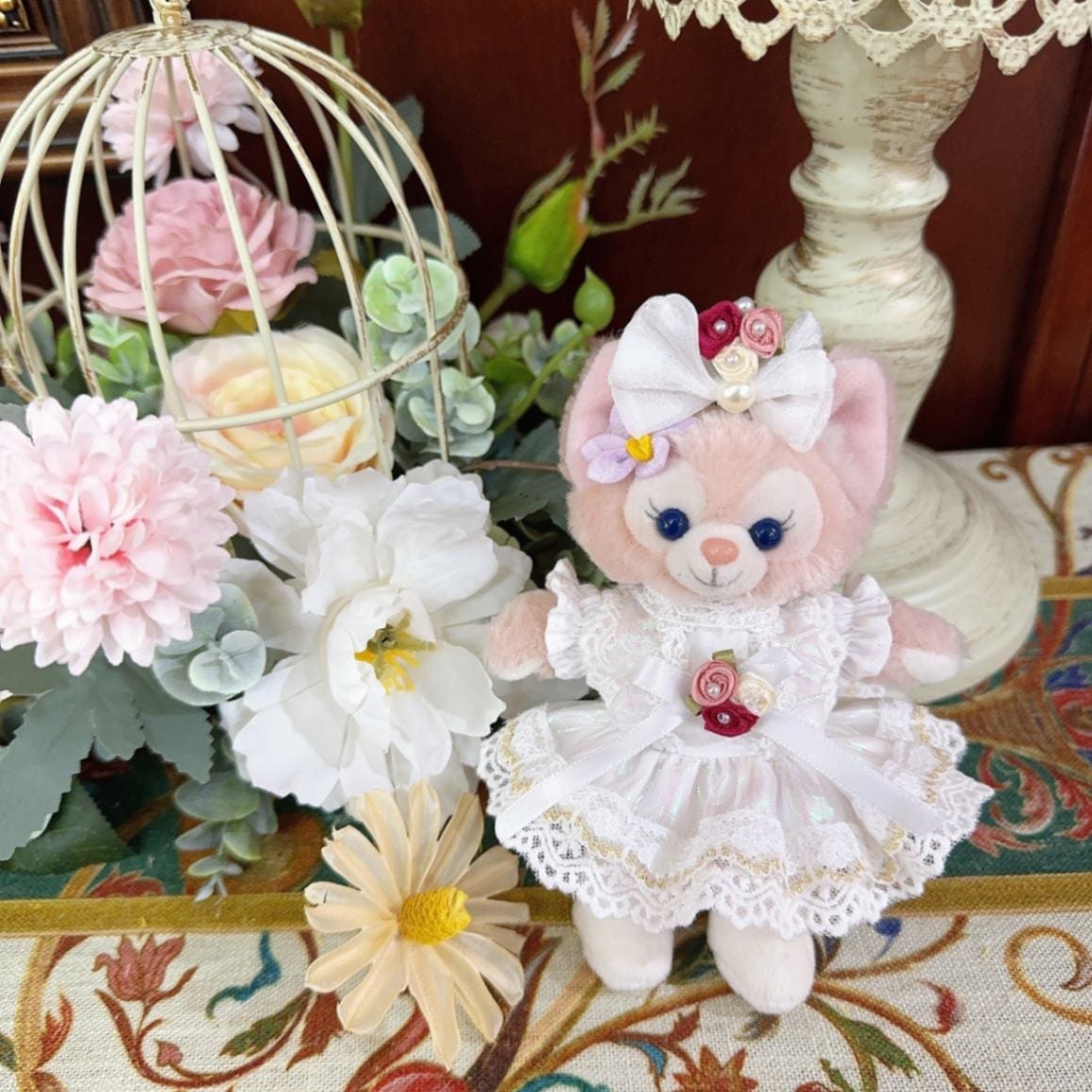 ysk0065【Xmya】ストラップキーホルダー  ダッフィー、ステラルー 洋服２点セット