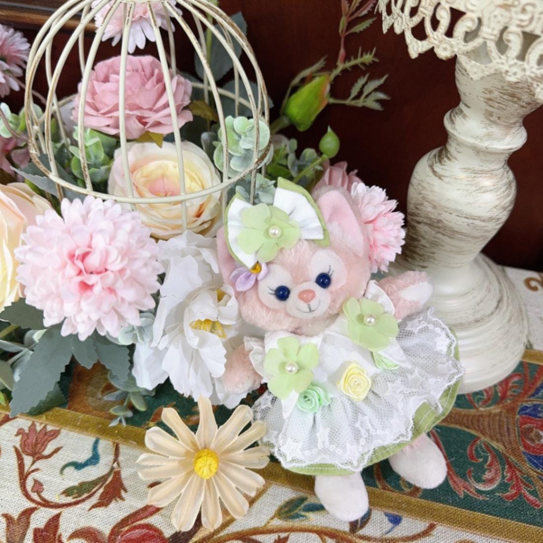 ysk0069【Xmya】ストラップキーホルダー  ダッフィー、ステラルー 洋服２点セット