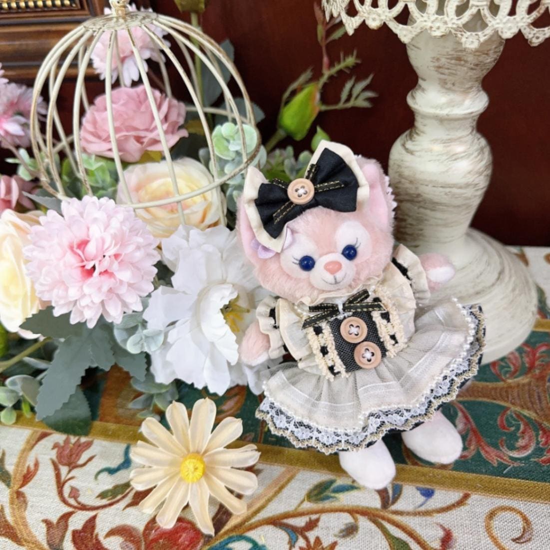 ysk0071【Xmya】ストラップキーホルダー  ダッフィー、ステラルー 洋服２点セット