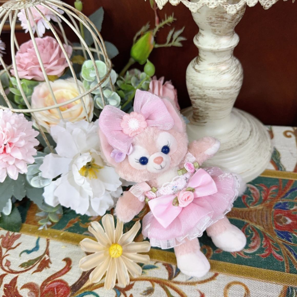 ysk0074【Xmya】ストラップキーホルダー  ダッフィー、ステラルー 洋服２点セット