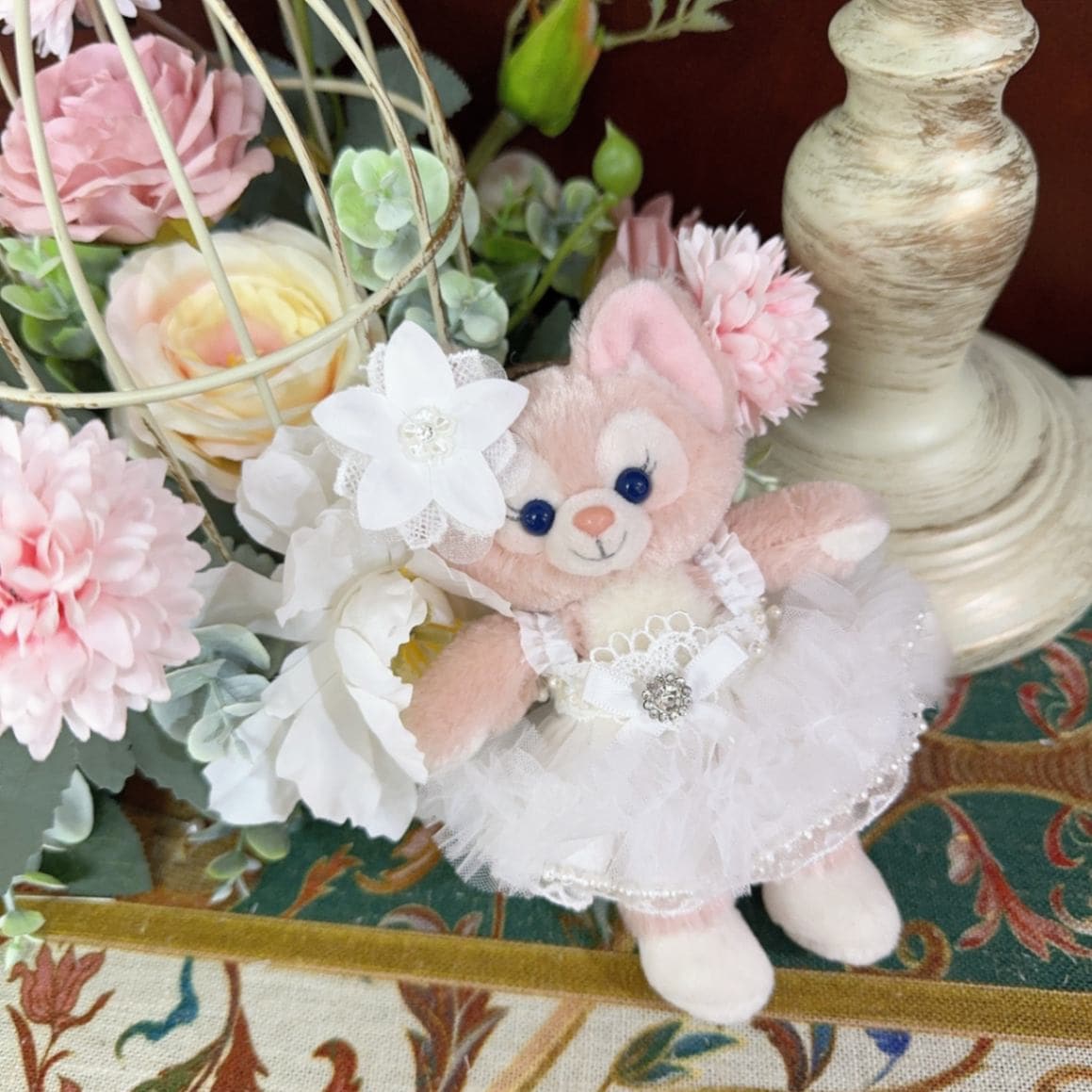 ysk0077【Xmya】ストラップキーホルダー  ダッフィー、ステラルー 洋服２点セット