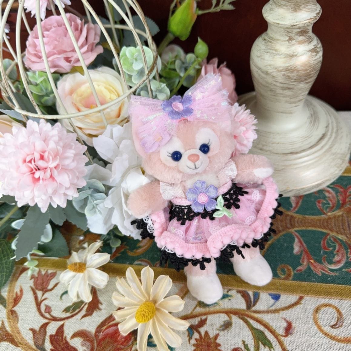 ysk0078【Xmya】ストラップキーホルダー  ダッフィー、ステラルー 洋服２点セット