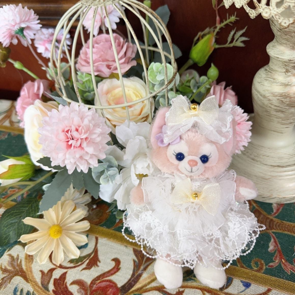 ysk0079【Xmya】ストラップキーホルダー  ダッフィー、ステラルー 洋服２点セット