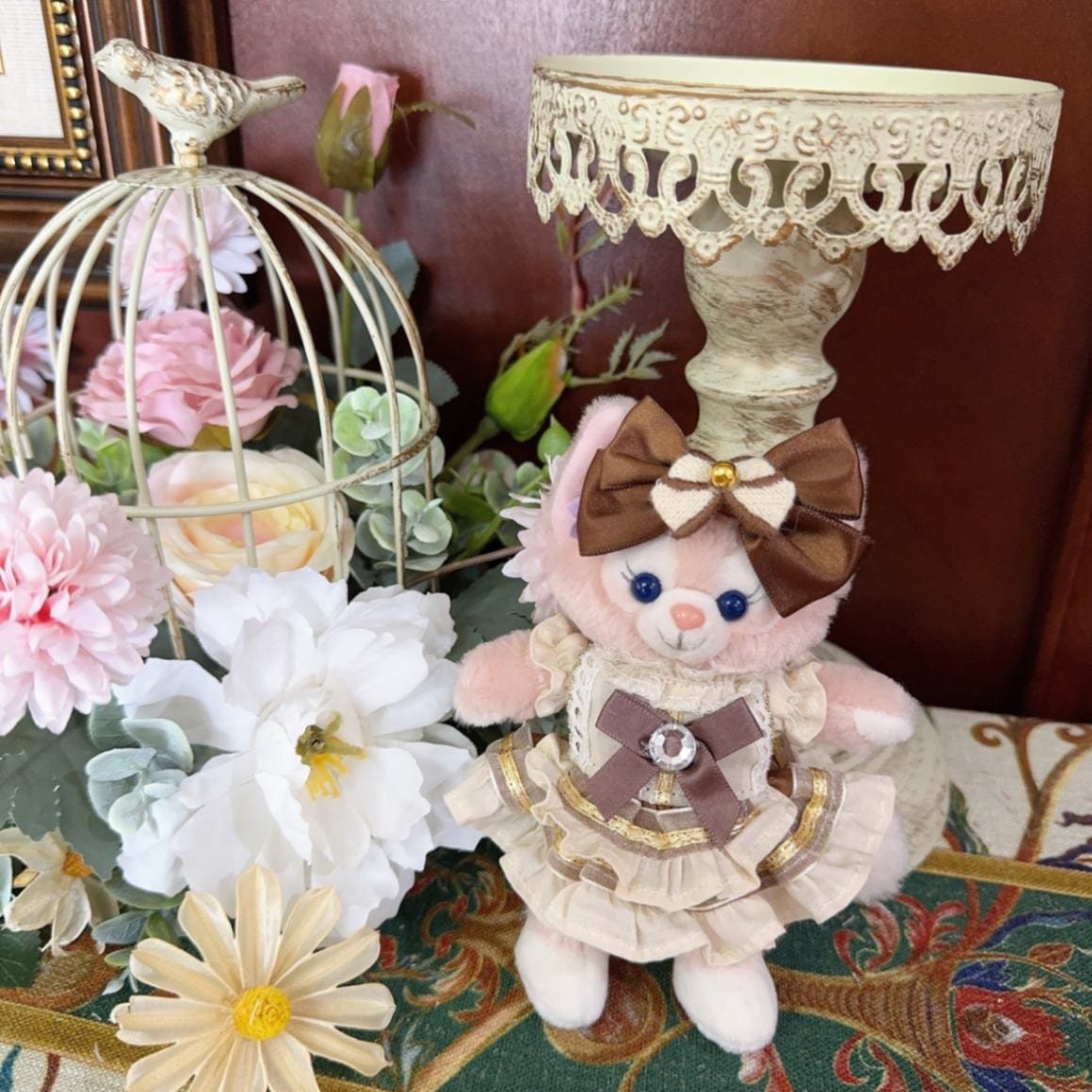 ysk0082【Xmya】ストラップキーホルダー  ダッフィー、ステラルー 洋服２点セット