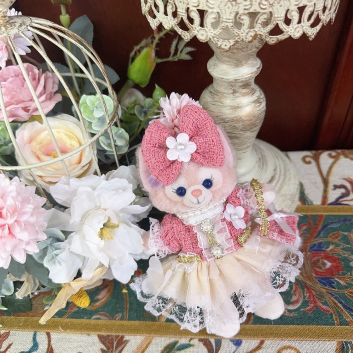 ysk0084【Xmya】ストラップキーホルダー  ダッフィー、ステラルー 洋服２点セット