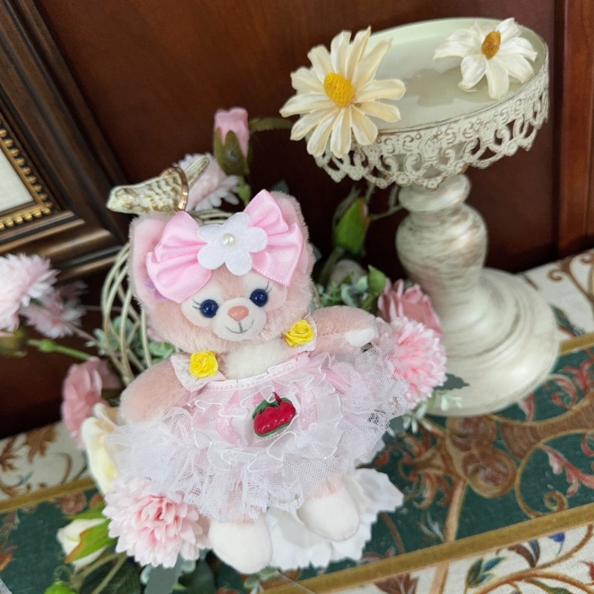 ysk0087【Xmya】ストラップキーホルダー  ダッフィー、ステラルー 洋服２点セット