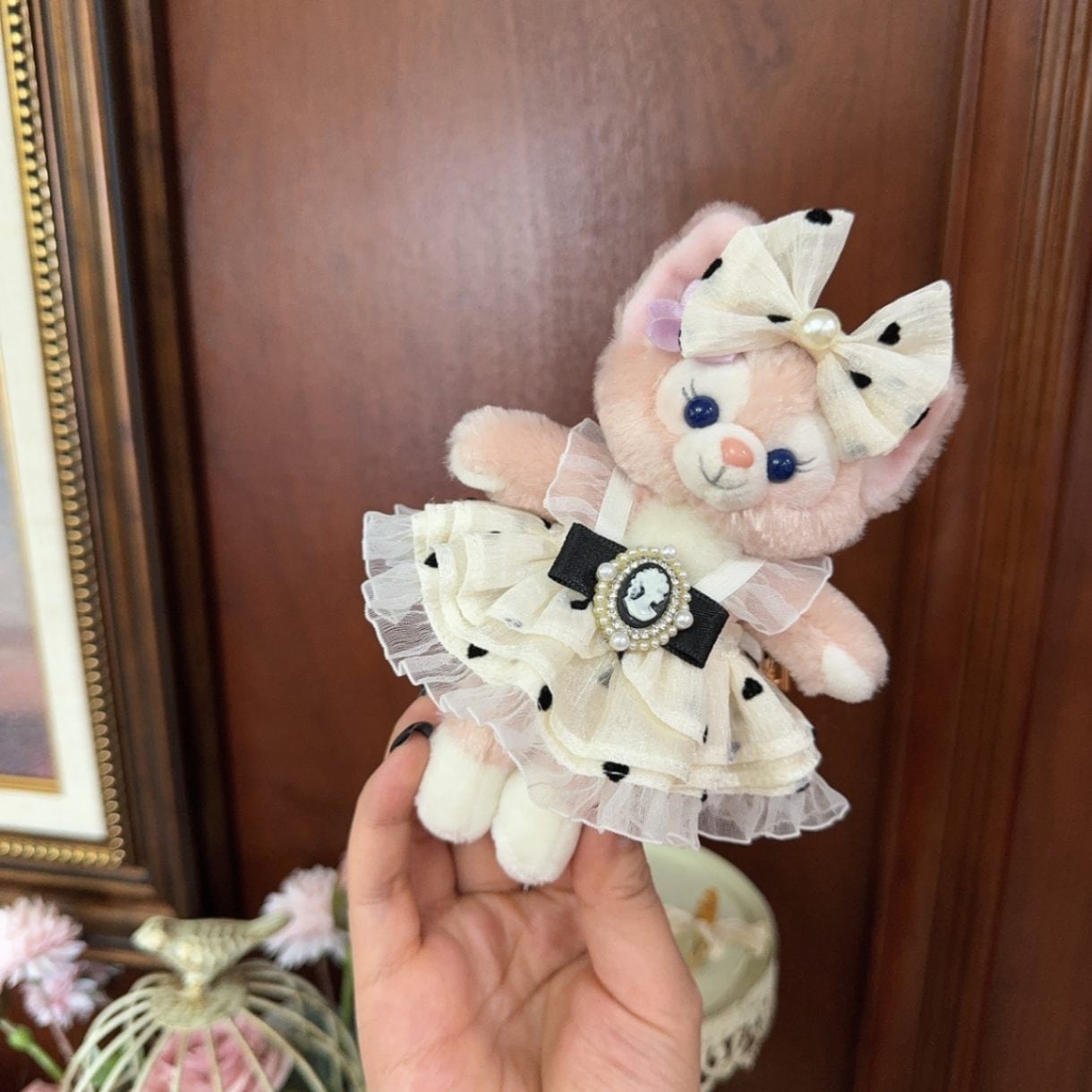 ysk0089【Xmya】ストラップキーホルダー  ダッフィー、ステラルー 洋服２点セット