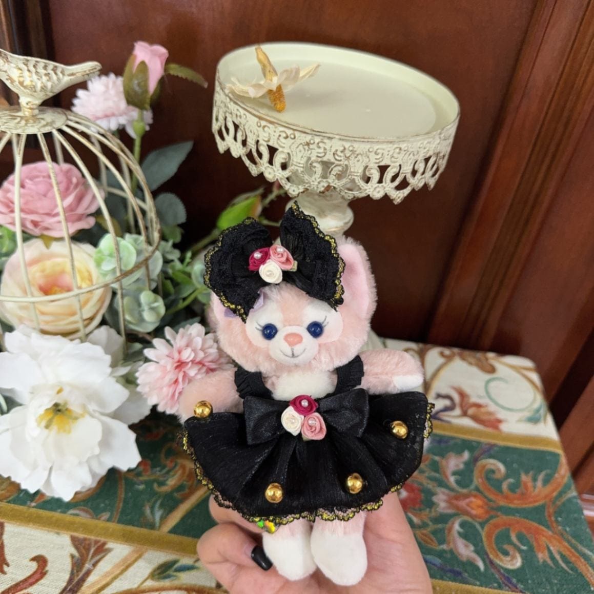 ysk0091【Xmya】ストラップキーホルダー  ダッフィー、ステラルー 洋服２点セット