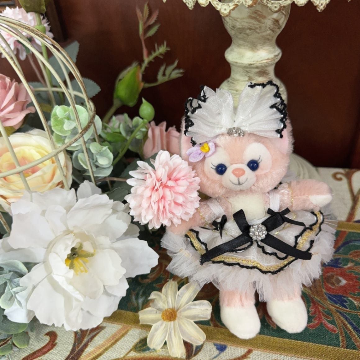 ysk0092【Xmya】ストラップキーホルダー  ダッフィー、ステラルー 洋服２点セット