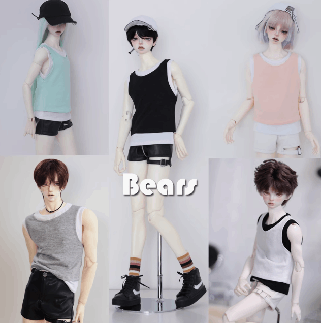 AF10968【Bears】1/4MSD, 1/3,  70cm，ID75, LOONG SOUL73ド-ル用タンクトップ