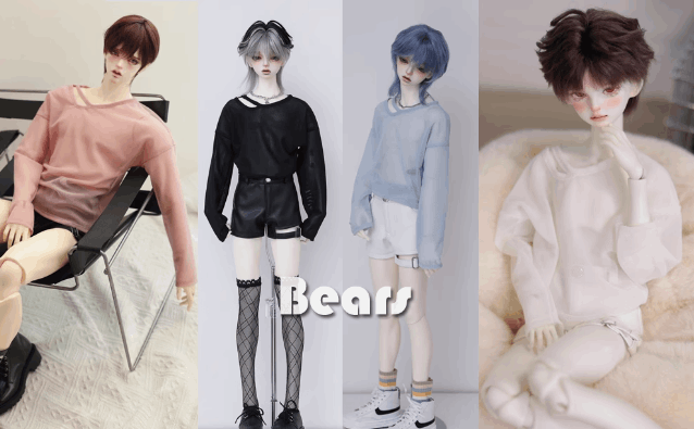 AF10969【Bears】1/4MSD, 1/3,  70cm，ID75, LOONG SOUL73ド-ル用シャツ