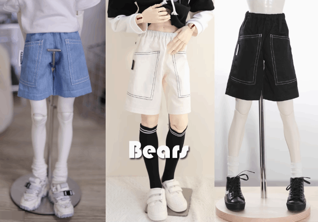 AF10973【Bears】1/4MSD, 1/3,  70cm，ID75, LOONG SOUL73ド-ル用半ズボン