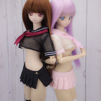 即納品AF8384【wy】DD用洋服4点セット (ピンク)