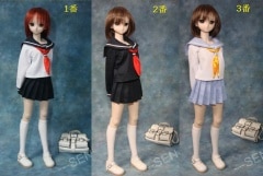 即納品AF0359【SEN】1/3セーラー服セット（DD/黒）