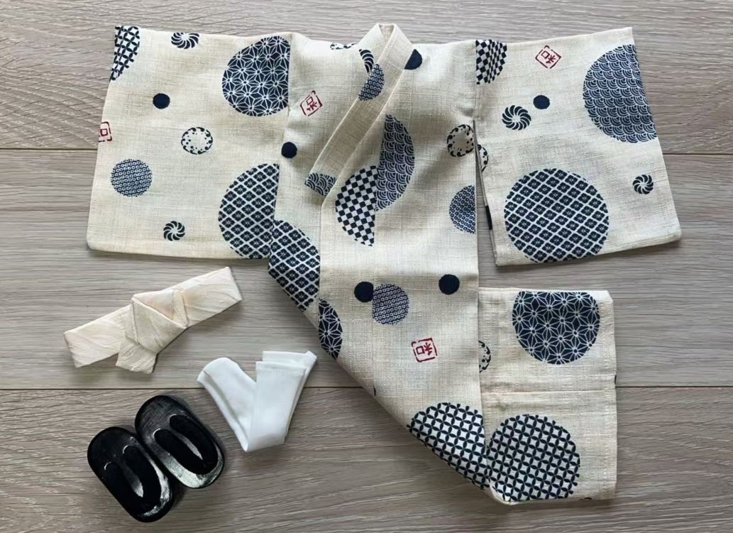 即納品浴衣+下駄 （草履）お得セット1 (MSD男)