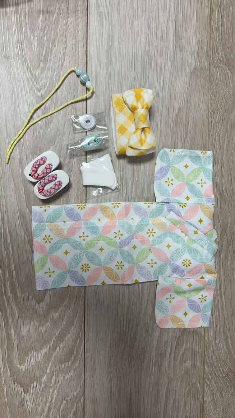 即納品浴衣+下駄 （草履）お得セット32 (幼SD女)