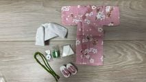 即納品浴衣+下駄 (草履)お得セット35 (幼SD女)