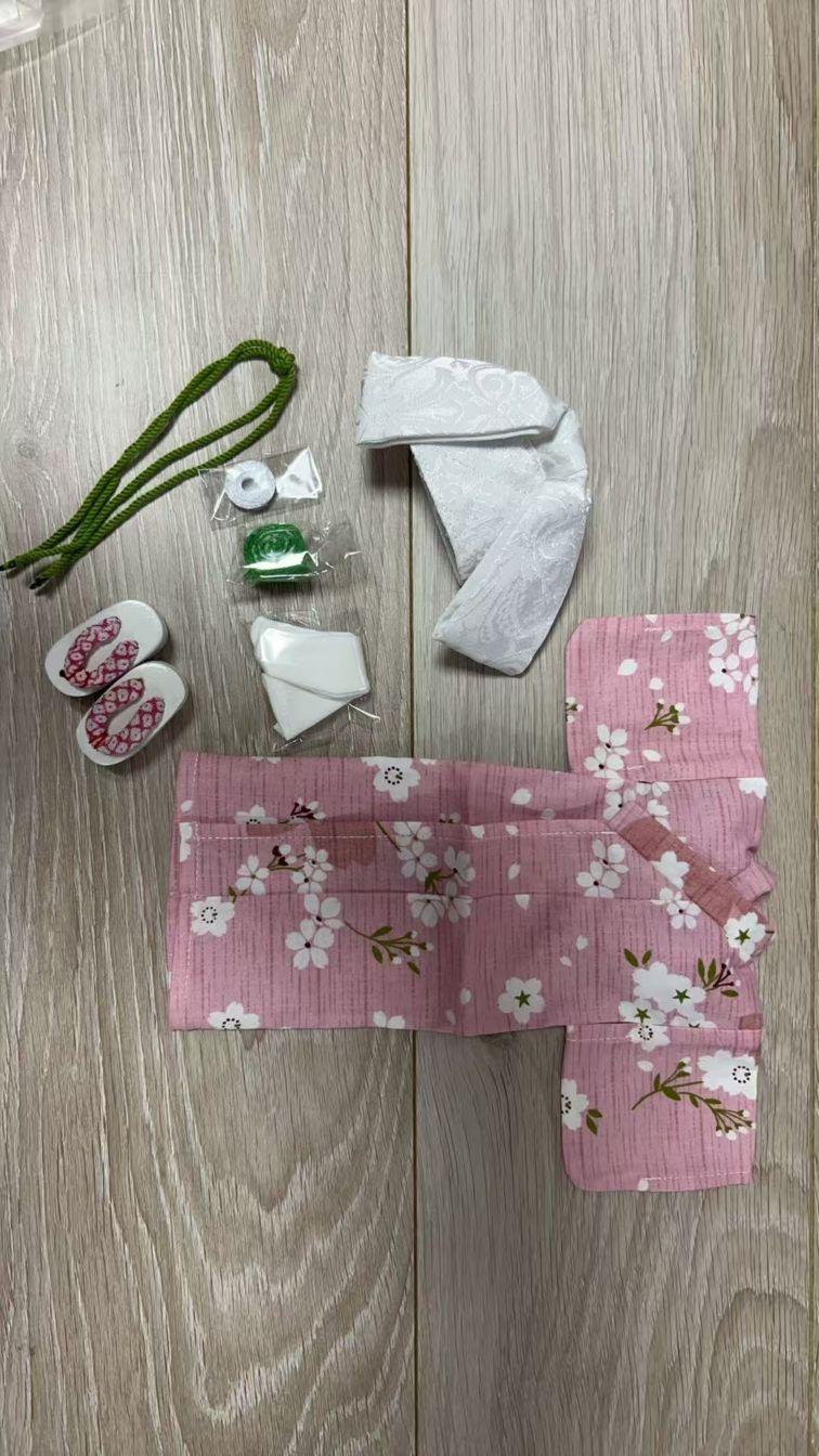 即納品浴衣+下駄 （草履）お得セット35 (幼SD女)