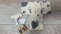 即納品浴衣+下駄 (草履)お得セット43 (幼SD男)