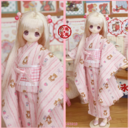 AF11109【MOMO】幼SD,momoko/ob27，azone（M）/ob24/25，azone（S）/ob23,azone（XS）/ob21/22,Blythe/licca用 浴衣