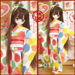 AF11111【MOMO】幼SD,momoko/ob27，azone（M）/ob24/25，azone（S）/ob23,azone（XS）/ob21/22,Blythe/licca用 浴衣