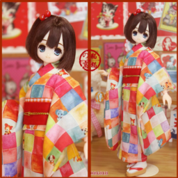 AF11114【MOMO】幼SD,momoko/ob27，azone（M）/ob24/25，azone（S）/ob23,azone（XS）/ob21/22,Blythe/licca用 浴衣