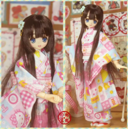 AF11115【MOMO】幼SD,momoko/ob27，azone（M）/ob24/25，azone（S）/ob23,azone（XS）/ob21/22,Blythe/licca用 浴衣