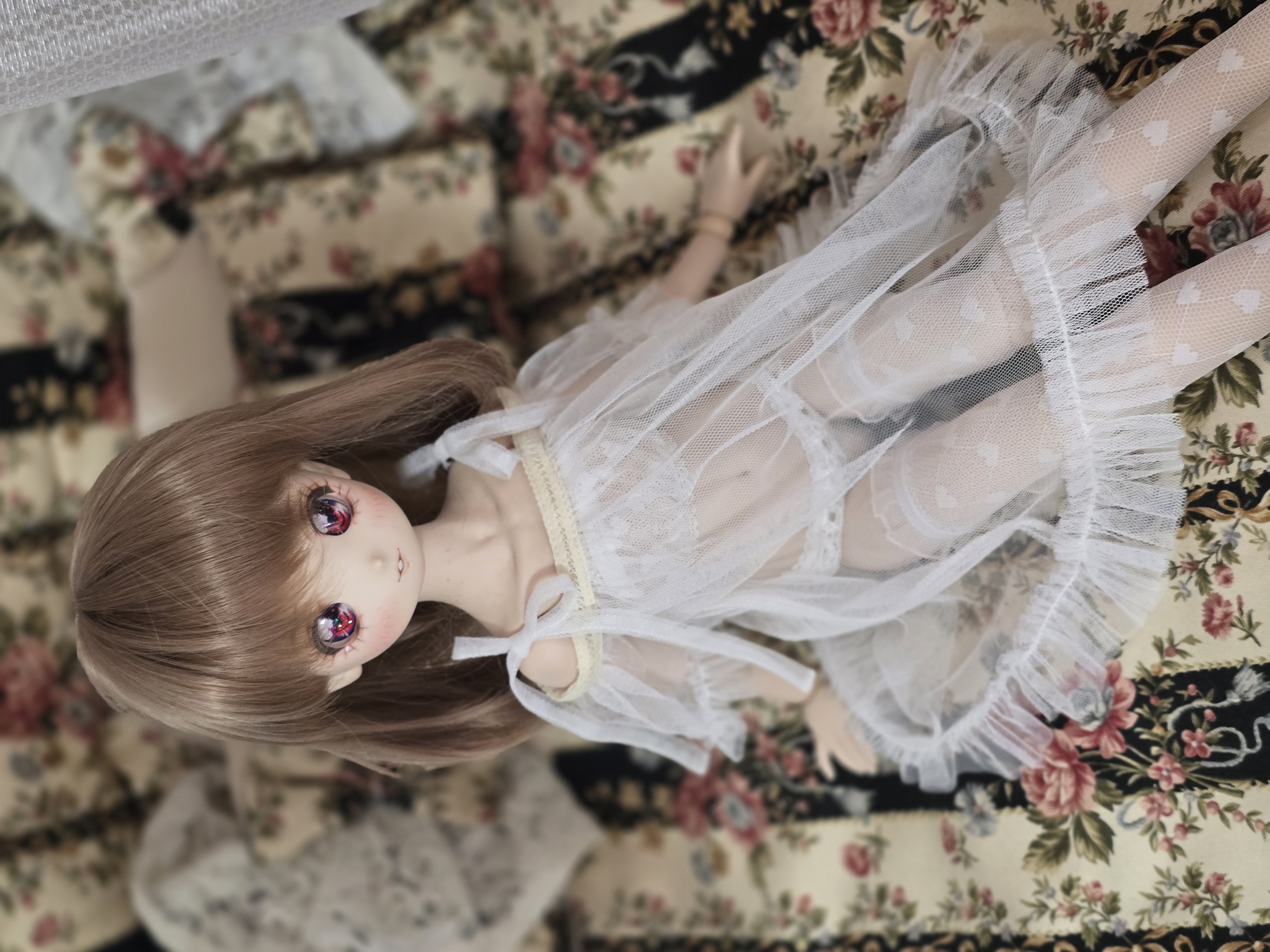 AF11127【fn】1/4ド-ル用ベビードール4点セット(白)