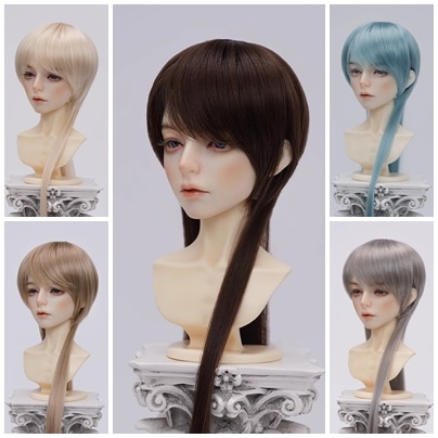 U-4599【MT】1/6，1/4，1/3ドール(頭囲16~23.5cm)用ウィッグ(5色あり)