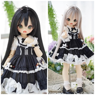 U-4604【KAKA】1/4,1/3ドール(頭囲17~23.5cm)用ウィッグ