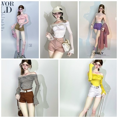 AF11234【fn】1/3★SD/DD(M/L)用半ズボン(6色)