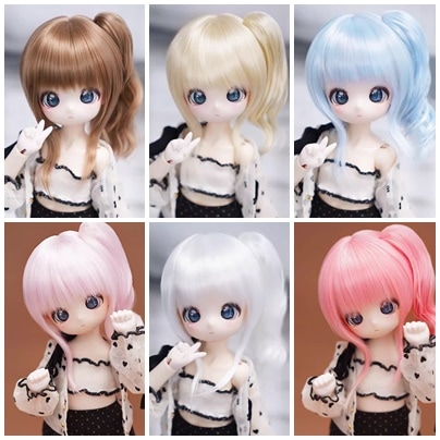 U-4613【sxf】★6色！1/3ドール(頭囲21~24cm)用ウィッグ
