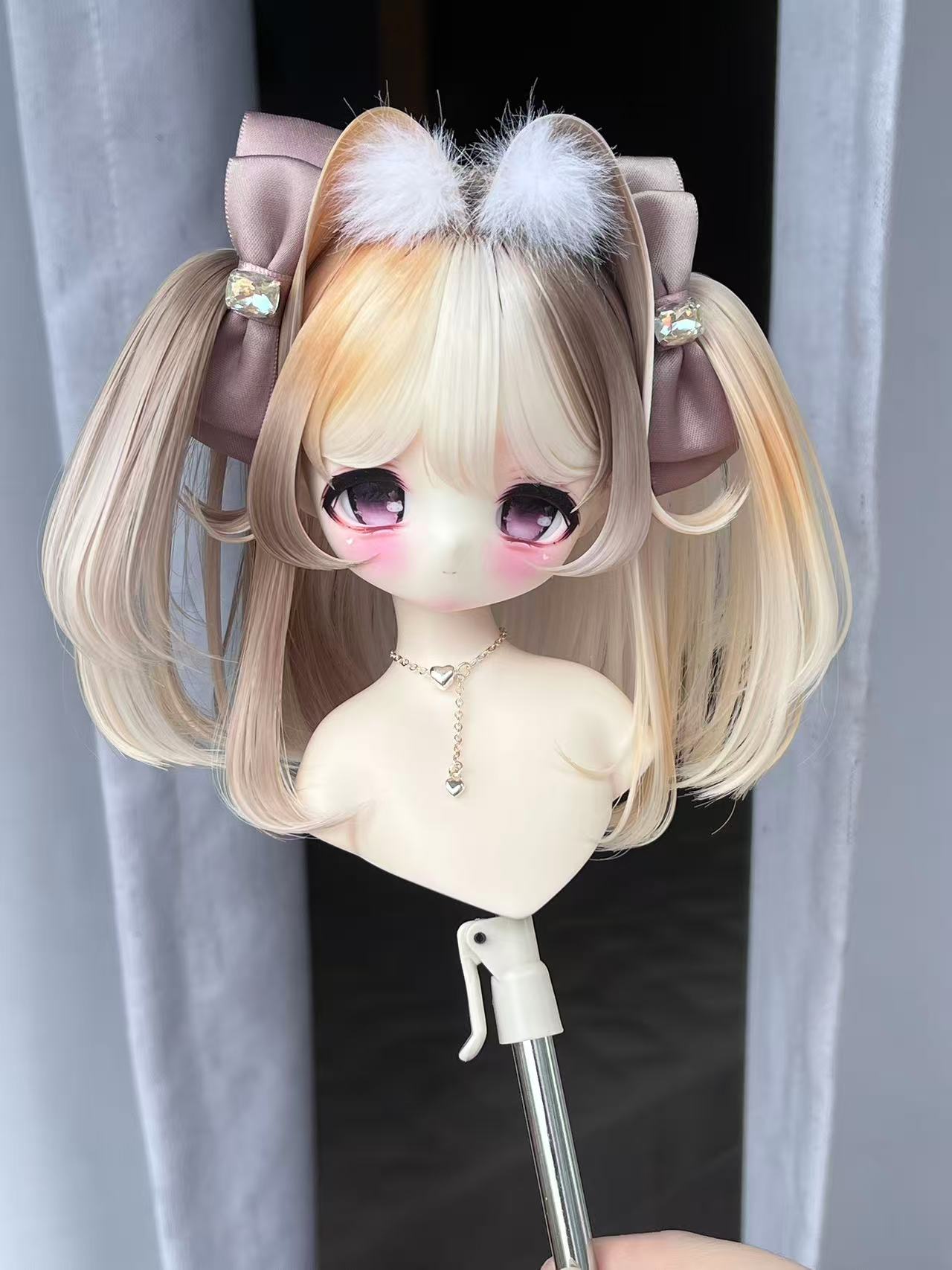 u-gg-3【GG】★グレーテンション自由！1/3ドール(頭囲22~23cm)用ウィッグ